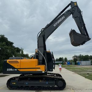 Pelle sur chenilles Hyundai 220lc-9s d'occasion de haute qualité, poids en fonctionnement de 22 tonnes, avec roulement à engrenages à noyau, composants PLC en vente - Product Image 2