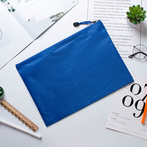 A4 Oxford Cloth <b>Document</b> Bag Waterproof Zippered <b>File</b> Storage Pouch Office Use 13 Inches Unisex Multi Color - Product Image 3