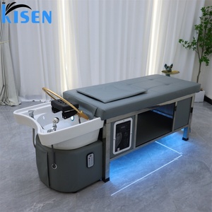 Kisen Automatic Shampoo Massage Bed Fashion Salon Head Spa <b>Table</b> Customized Hair Wash Machine with Beauty Facial Pads - Product Image 4