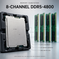 Processeur serveur W5-3435X 16C/32T 3.1GHz 51MB 270W TDP Socket LGA4677 DDR5 8 canaux pour station de travail, virtualisation, traitement de données
