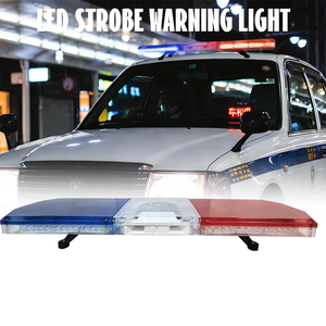 Nouvelle barre lumineuse de signalisation LED de 47 pouces, rouge et bleue, clignotante d'urgence, étanche IP65, adaptable universellement aux véhicules de pompiers et d'ambulances - Product Image 1
