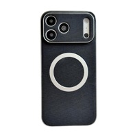 Étui de protection magnétique 2-en-1 à motif animal, texturé en tissu électroplaqué, anti-chute pour 18 Pro Max et pour 18 Pro