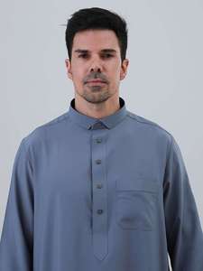Nueva Túnica Musulmana para Hombre Eid 2026 para Ramadán. Ropa Musulmana de Arabia Saudita, Túnica Tradicional Árabe de Dubái, Algodón Suave Especial - Product Image 5
