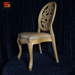 Sillas Luis de Resina Plástica Dorada de Lujo para Hotel, Venta al Por Mayor, para Banquetes, Eventos, Bodas, Alquiler de Sillas Reales - Product Image 5