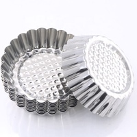 Usine en gros écologique Mini Tartelette ronde en acier inoxydable antiadhésif et étain pour la cuisson des gâteaux