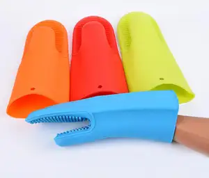 Многоцветный взрослый кухня бытовые фиксированные перчатки клип силиконовые перчатки