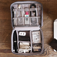 Sac de rangement portable à fermeture éclair pour écouteurs, accessoires électroniques USB, câbles de voyage