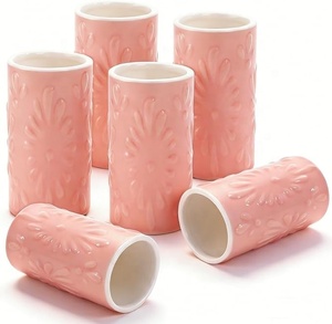 Vasos de Vino de Cerámica Hechos a Mano, Diseño Clásico, para Tequila <span class=keywords><strong>Caballito</strong></span>, Portátiles, Aptos para Microondas y Lavavajillas, Antiderrames - Product Image 1
