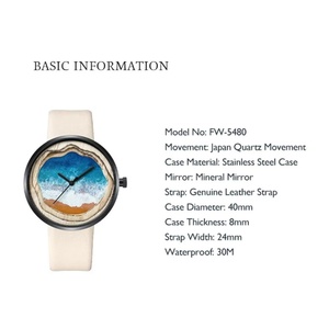 Mark Fairwhale FW-5480 Simple Women's Quartz <b>Watch</b> 40mm Starry Ocean Color Waterproof Belt Fashion <b>Watch</b> for Women - Product Image 6