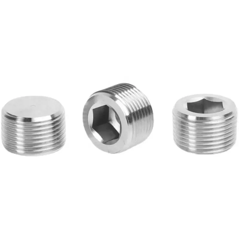 1/8 "1/4" 3/8 "1/2" 3/4 "1" Bsp Schroefdraad Messing Interne Hex Hoofd Pijp fitting Socket End Plug Koper Adapter