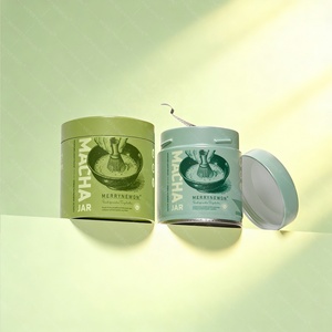 Matcha Tin Can 50g Tinplate Canister Jar with Screw Cap and Custom Label Design - Product Image 1