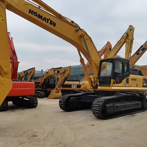 Excavatrice sur chenilles Komatsu PC400-8 de 38 tonnes, jaune, avec commande PLC, moteur Cummins, équipement de construction lourd d'occasion - Product Image 3