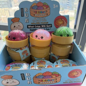 8.5CM Cartoon Expression Glitter <b>Beads</b> Big Steamed Bun Squishy Blind Box Dumpling Squeeze Toy Simulation Xiaolongbao Toy - Product Image 1