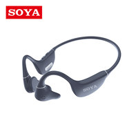 Casque Sport à Conduction Osseuse SOYA JL avec Chipset V5.4, Écouteurs Étanche IPX-8 à Crochet d'Oreille pour LED et Batterie, ENC AAC/SBC Magnétique