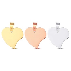 Collier pendentif en acier inoxydable en forme de cœur pour chien, accessoires de bijoux pour animaux de compagnie, breloque d'identification pour chien, 4 couleurs, vente en gros - Product Image 2