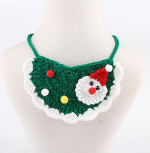 Syal Natal kucing, aksesoris pakaian hewan peliharaan syal anjing lucu kerah kucing - Product Image 6