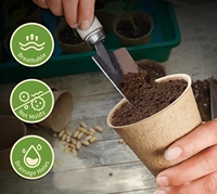3.1 Pots de tourbe avec étiquettes végétales biodégradables pour semis avec trous de drainage Pots de pépinière de plantes de jardin Plateaux de départ de semences