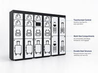 Casillero Inteligente para Equipaje con 20 Puertas y Pantalla Táctil, Gabinete de Almacenamiento de Bolsas de Autoservicio para Hoteles, Centros Comerciales y Centros Turísticos