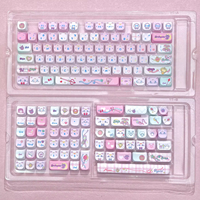 Custom 104-key MAO-style Cute Keycaps Featuring Unique Color Schemes and Personalized Customization Compatible Full Layout