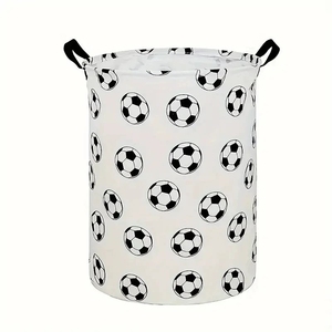 <span class=keywords><strong>Panier</strong></span> à linge <span class=keywords><strong>de</strong></span> football pliable grande capacité avec poignées, en tissu imperméable, cadeau décoratif pour les fans <span class=keywords><strong>de</strong></span> football - Product Image 5