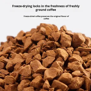 American Instant Freeze-Dried <strong>Coffee</strong> <strong>Granules</strong> 0 Fat 0 Sucrose Concentrated Black Acidic Taste Chocolate Flavor Bulk Packaging - Product Image 2