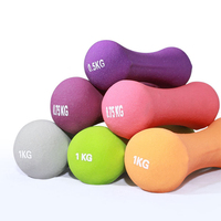 Haltères en forme d'os avec revêtement en vinyle, poids de 0,5 kg à 3 kg, avec noyau en fonte durable, pour les bras et les exercices de fitness complets, unisexe, utilisation à domicile