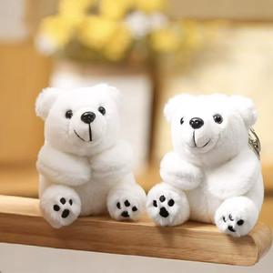 Porte-clés ours polaire simulé peluche super douce 10cm ODM sac d'étudiant décoration unisexe - Product Image 2