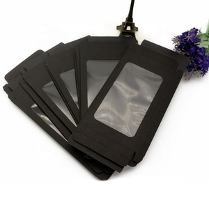 Kraft Hanger Packaging Box with Clear PVC Window Cell Phone Display Box