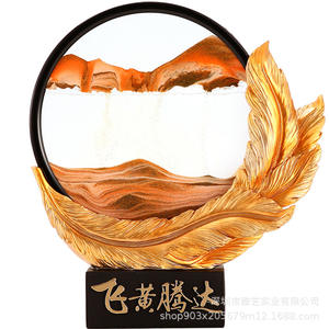 Feihuang Tengda créatif Quicksand ornement salon meuble TV entrée table ornement résine artisanat décoration en gros - Product Image 5