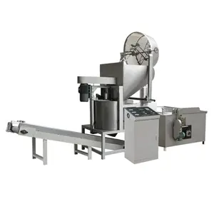 vollautomatische batch-fritteuse kartoffelkohlchen fritteuse snack-extruder preis frittierte snack-maschine anlage