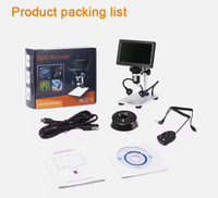 Mikroskop 1200x dengan Layar LCD HD 7 Inci, Mikroskop Elektron Monokuler Digital untuk Perbaikan Ponsel