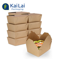 Meilleures ventes d'usine : Boîtes à emporter en papier kraft jetables avec pelliculage mat pour sushis et aliments pour bébés