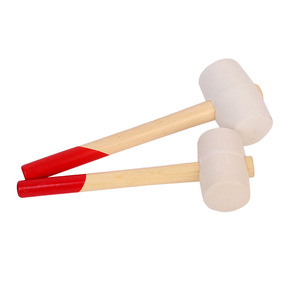 Martillo de goma blanco con mango de madera de 360 mm de longitud para uso doméstico e instalación de pisos - Product Image 1