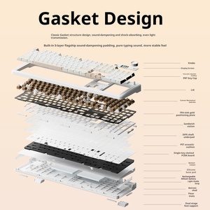 Alua F108Pro Nhựa Bàn Phím Cơ Khí Tùy Chỉnh Không Dây Ba-Chế Độ Chơi Game Văn Phòng Phổ - Product Image 5