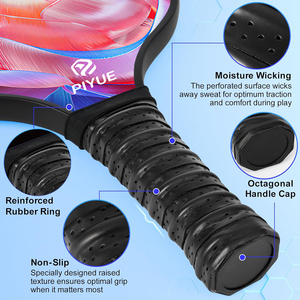 <span class=keywords><strong>Raqueta</strong></span> de <span class=keywords><strong>Pickleball</strong></span> de Fibra de Carbono de Alta Calidad con Núcleo de Panal, Duradera y de 16 mm de Grosor para Entrenamiento y Entretenimiento - Product Image 5