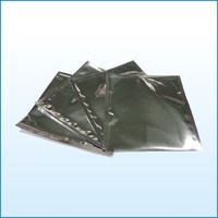 Sac sous vide antistatique aluminisé, structure laminée à ouverture plate et barrière contre l'humidité