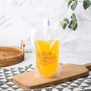 أكياس مخصصة مطبوعة بالحفر 5 من من من من من نوع Gravure ، أكياس شفافة لإعادة الملء بسحّاب للحليب والهلام - Product Image 4