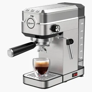 ماكينة صنع قهوة الإسبريسو الجديدة المنزلية مزودة بفلتر إعداد من الفولاذ المقاوم للصدأ 15 بار و20 بار
