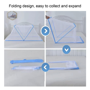 Moustiquaire portable pliable de haute qualité pour étudiant, rose et bleue, 256 trous/21 mailles, conception quadrangulaire pliable et durable - Product Image 4