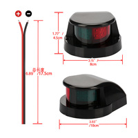 Nouveaux feux de navigation LED en plastique, feux de signalisation rouges et verts, feux d'avertissement de navigation pour yachts, bateaux rapides et jet-skis