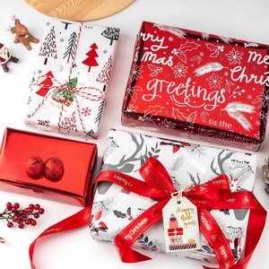 Custom Eco-Friendly Christmas-Themed Metallized Gift <b>Wrap</b> <b>Paper</b> <b>Roll</b> 100GSM Double Sided Coated Recyclable Digital Printing - Product Image 6