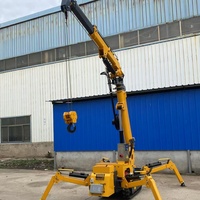 Mini-grue araignée portable certifiée CE JN-SPT, mini-grue sur chenilles tout-terrain, alimentée à l'essence/électrique, flèche hydraulique, hauteur de levage maximale de 7 m