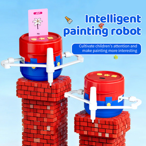 <span class=keywords><strong>Robot</strong></span> de Peinture Éducatif Transfrontalier pour Enfants, Jouet Intelligent d'Apprentissage Précoce avec Fonction de Dessin, Musique et Vocalisation par Insertion de Carte - Product Image 1