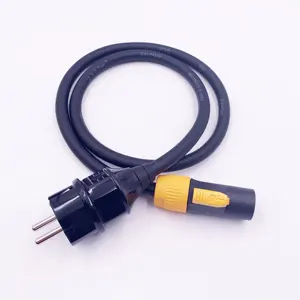 Manufacturer Customize Cable Assembly Service OEM EU Plug 2Pin Male Female Cable 14AWG To Dupont Connector XLR Power Plug Cable
