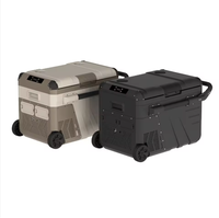 Glacière isotherme portable en plastique de grande capacité (35 L), résistante à l'eau, durable, avec roues, pour la pêche
