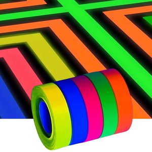 <span class=keywords><strong>Ruban</strong></span> Fluorescent Réactif UV Lumière Noire Noël Déco Néon Gaffer <span class=keywords><strong>Ruban</strong></span> Bar Fête Salle De Jeu Scène Vélo Glow Tape - Product Image 1