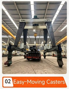 Grue mobile à <span class=keywords><strong>portique</strong></span> à double poutre de 50 tonnes sur pneus en caoutchouc avec mécanisme de levage pour charges lourdes en chantier et construction portuaire - Product Image 3
