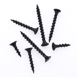 Tornillos para paneles de yeso C1022A, de acero al carbono 1008, <span class=keywords><strong>con</strong></span> cabeza avellanada y acabado negro oxidado, rosca fina, grado A, fijaciones profesionales para placas de yeso. - Product Image 1