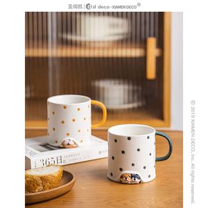 Taza de cerámica de <span class=keywords><strong>Shiba</strong></span> Inu, creativa, pintados a mano con dibujos animados, tridimensional - Product Image 3