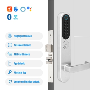 Serrure de porte intelligente extérieure en acier inoxydable 304, anti-effraction, ignifuge, NFC, ANSI, européenne, avec carte mémoire, compatible Alexa - Product Image 2